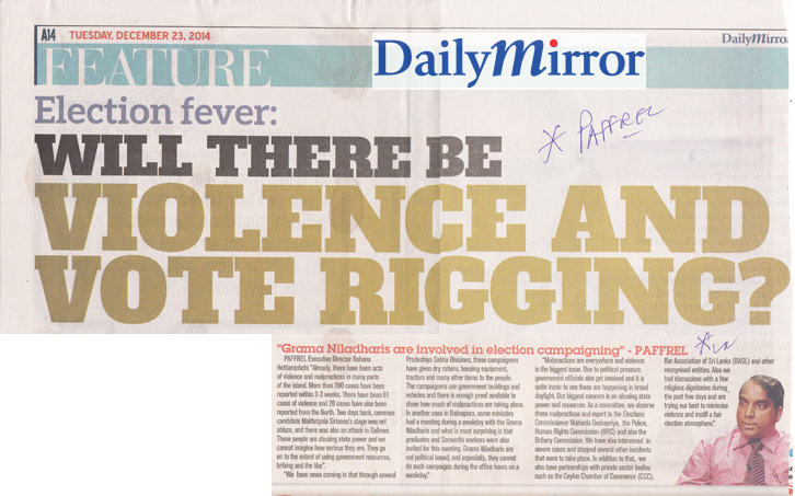 Will there be violenve and vote regging